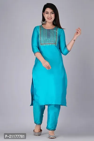 Stylish Fancy Designer Silk Kurta With Bottom Wear Set For Women