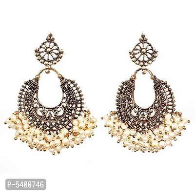 Women's Gold Pearls Earring-thumb0