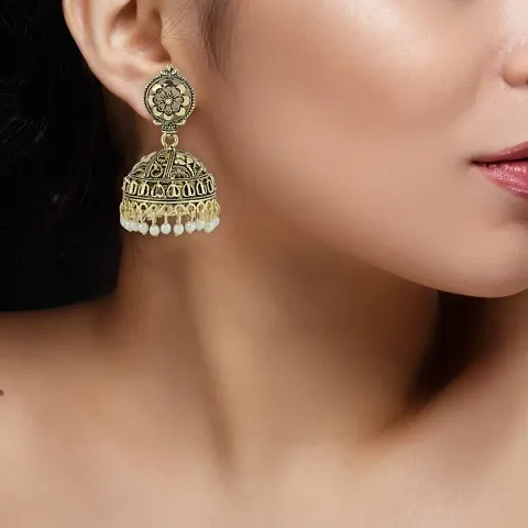 Beautiful Brass Jhumka Earrings for Women