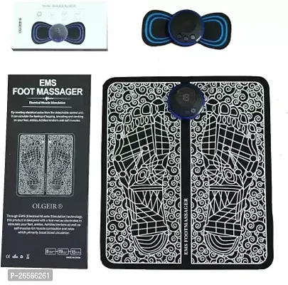 Foot Massager Pain Relief Wireless EMS Massage Mat Machine,Rechargeable Portable Folding Body Massager with 8 Mode/19 Levels for Legs,Body Foot,Neck,Arms,Hand Therapy Machine(pack of 1)-thumb4