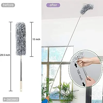 Microfiber Flexible Fan Cleaning Duster with 100 inches Extendable  Washable Feather Mop  PACK OF 1-thumb2