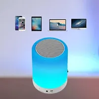 Portable Bluetooth  HiFi Speaker with Smart Colour Changing Touch Control, USB Rechargeable PACK OF 1-thumb1