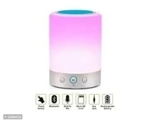 Portable Bluetooth  HiFi Speaker with Smart Colour Changing Touch Control, USB Rechargeable PACK OF 1-thumb4