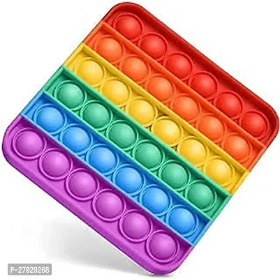 Square Shape Pop Bubble Stress Relieving Silicone Pop It Fidget Toy(pack of 1)-thumb0