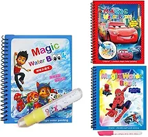 (1 Book- Aqua Theme) Unlimited Fun With Drawing For Kids | Reusable Water-Reveal Activity Pad Chunky-Size Water Pen (Random Design)(pack of 1)-thumb3