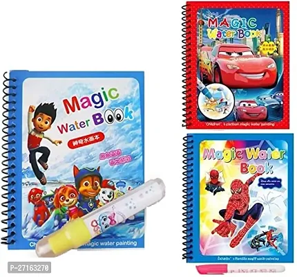 (1 Book- Aqua Theme) Unlimited Fun With Drawing For Kids | Reusable Water-Reveal Activity Pad Chunky-Size Water Pen (Random Design)(pack of 1)-thumb4