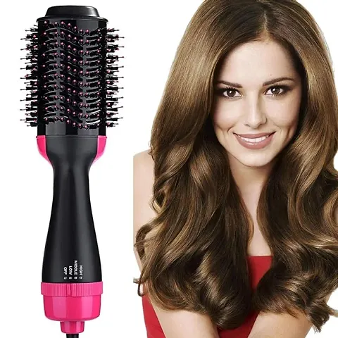 Techking 3 IN 1 Electric Hot Air Hair Dryer Straightener & Curler Brush,One Step Hair Dryer Styler Voluzer & Hair Curler Blow Dryer Brush with Negative Ion for Reducing Frizz and Static Multicolour