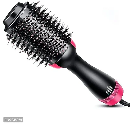 3 in1 Styling Brush Styler Negative Ion Hair Straightener Curler Brush for All Hairstyle Black (Pack of 1)-thumb0