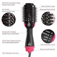 3 in1 Styling Brush Styler Negative Ion Hair Straightener Curler Brush for All Hairstyle Black (Pack of 1)-thumb3