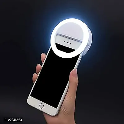 Selfie Ring Light Rechargeable Portable Clip-on Selfie Fill Light with 40 LED for Smart Phone Photography, Camera Video, Girl Makes up(pack of 1)-thumb0
