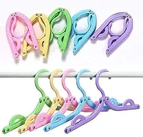 Plastic Folding Clothes Hangers Foldable Clothes Drying Rack Magic Folding Coat Racks Plastic Clothing(pack of 5)-thumb4