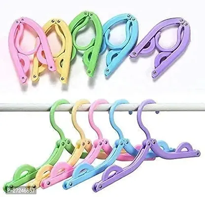 Plastic Folding Clothes Hangers Foldable Clothes Drying Rack Magic Folding Coat Racks Plastic Clothing(pack of 5)-thumb5