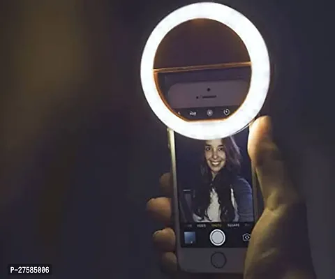 Ring Light Portable LED Ring Selfie Light for All Smartphones, Tablets Enhancing Ring (PACK OF 1)-thumb0