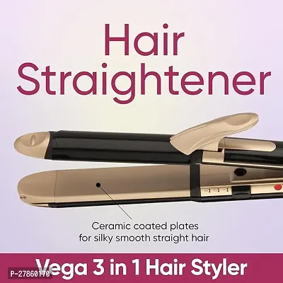 3-in1 Hair Styler Straightner, Crimper, Curler For Women, Variable Style Settings PACK OF 1-thumb2