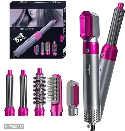 New 5 in 1 Hot Air Styler Hair Dryer Curler in All Hair Type,Negative Ion Comb PACK OF 1