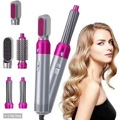 5 in 1 Hot Air Styler Hair Dryer Dryer Comb Tool for Curly Hair machine for  Multifunctional Styling Tool Fast Heating Multifunctional Styling  PACK OF 1-thumb0