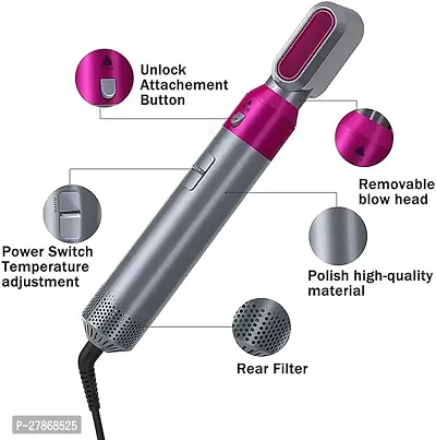 5 in 1 Hot Air Styler Hair Dryer Curler in All Detachable Brush Head for Straightening Curling Hair Type,Negative Ion Comb for Straightening PACK OF 1-thumb3