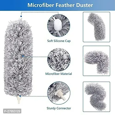 Microfiber Feather Duster Bendable  Extendable Fan Cleaning Duster(pack of 1)-thumb3