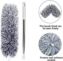 Microfiber Feather Duster for High Ceiling Fans, Window Blinds, Furniture (Grey) PACK OF 1-thumb1