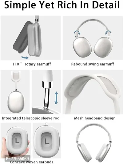 Max Bluetooth Headset  (Silver, On the Ear)pack of 1-thumb4