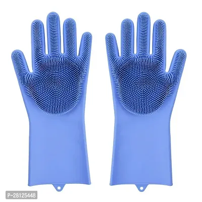 Silicon Hand Gloves for Kitchen Dishwashing and Pet Grooming PACK OF 1