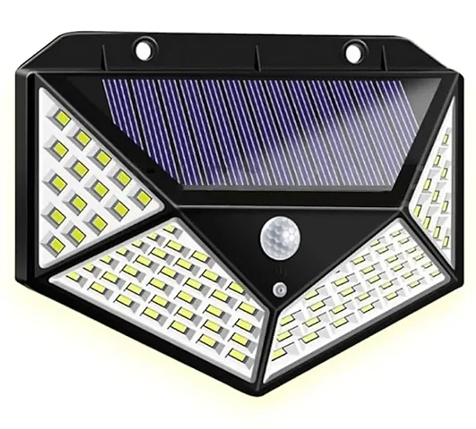 Solar Rechargable Light Outdoor 100 LEDs Solar Motion Sensor Light PACK OF 1
