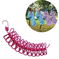 Rope for Cloth Drying with 12 Clips | Cloth Rope for Drying Clothes PACK OF 1-thumb2