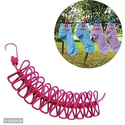 Rope for Cloth Drying with 12 Clips | Cloth Rope for Drying Clothes PACK OF 1-thumb3