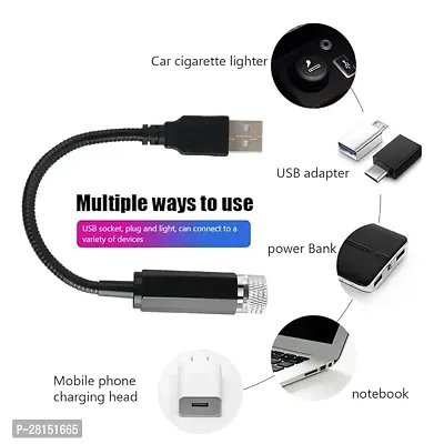 Flexible USB Cable Interior Car Night LED Light - Pack Of 1-thumb0