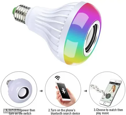 Smart Led Wireless Bluetooth Light Bulb Speaker With Updated Remote Control-thumb0
