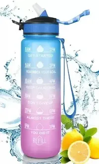 Motivational Water Bottle Time Marker 1 Ltr Pack of 1-thumb3