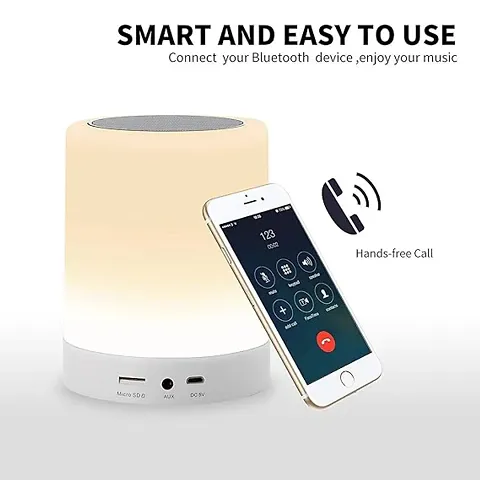 Touch Lamp, Bedside Lamp with Bluetooth Speaker