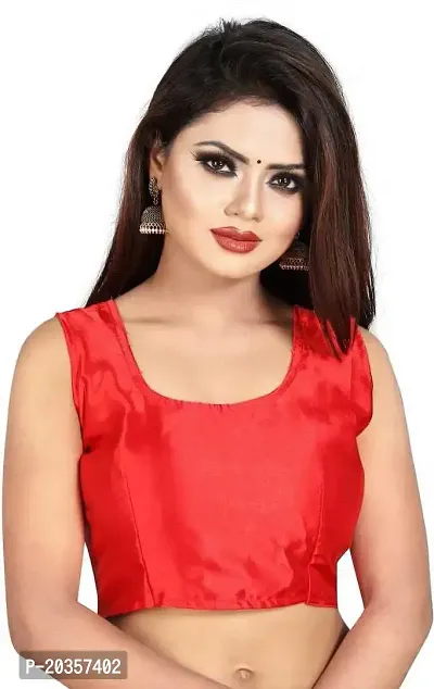 NV Patel Womens Net Woven Red Saree-thumb5