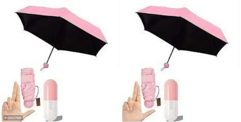 Capsule Shape Umbrella For Men and Women Pack Of 2-thumb0