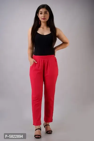Stylish Cotton Solid Ethnic Pant For Women-thumb0