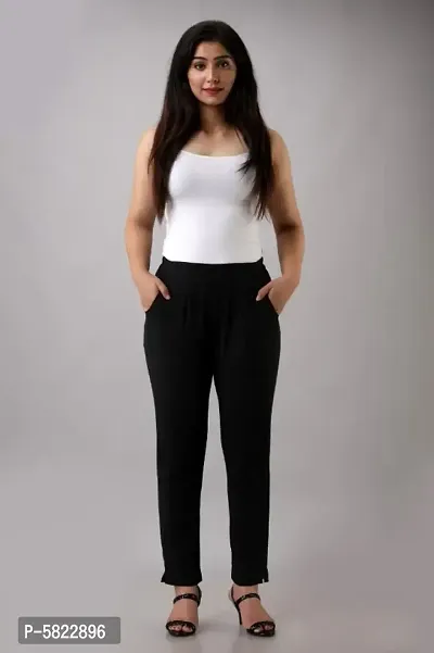 Stylish Cotton Solid Ethnic Pant For Women