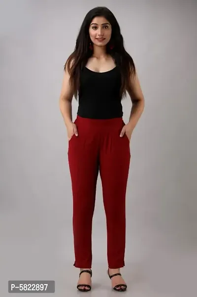 Stylish Cotton Solid Ethnic Pant For Women