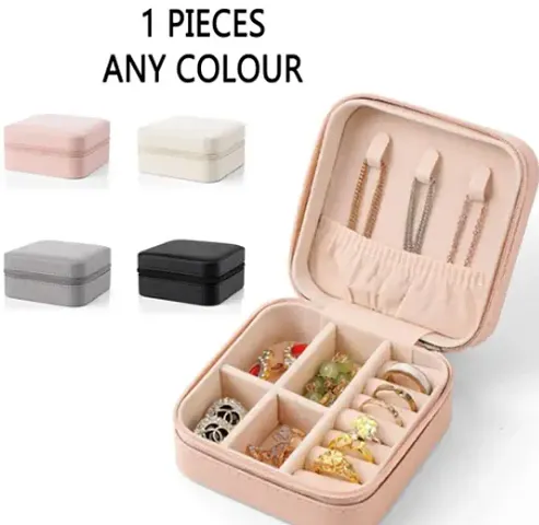 Portable Jewellery Case for Rings Earrings Necklace Use in Travelling to organise your Jewellery Vanity Box