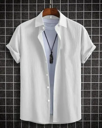 Hot Selling Cotton Blend Short Sleeves Casual Shirt 