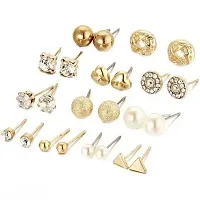 Fancy Metal Earrings For Women Pack Of 12-thumb2