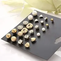 Fancy Metal Earrings For Women Pack Of 12-thumb3