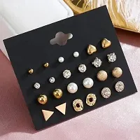 Fancy Metal Earrings For Women Pack Of 12-thumb1