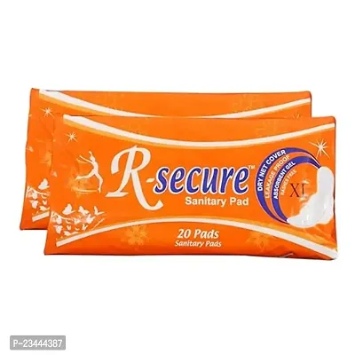 R-secure Soft Cotton Sanitary Pads Use in Normal to Heavy Flow Periods (Pack of 2)-thumb0