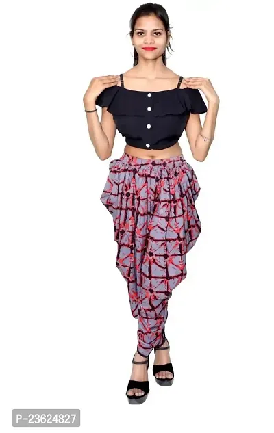 Raikwar Women's SILETY Crepe Printed Casual Maxi Harem Pants Dhotis#8802_M-thumb5