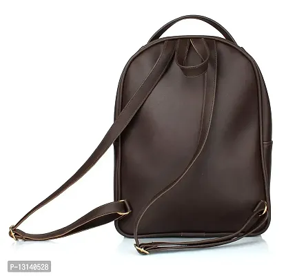 FUEGOS Women's Leather Backpack Brown-thumb2