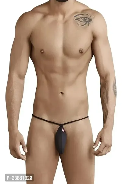 Sanashareg; Men Stylish  Comfortable Polyester Spandex Sexy Thong Bikini Underwear (Pack of 1) (SA-ML-07048)