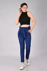 Blue Denim Printed Jeans   Jeggings For Women-thumb1