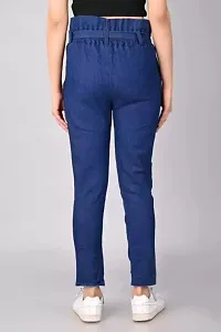 Blue Denim Printed Jeans   Jeggings For Women-thumb4