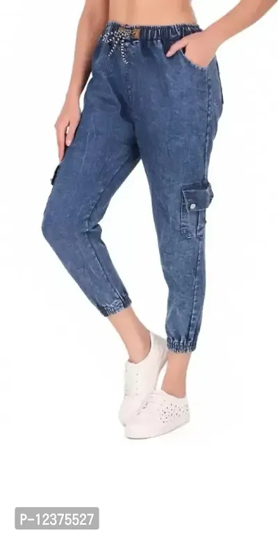 Stylish Joggers Fit Women Denim Classy Jeans for Casual wear-thumb0