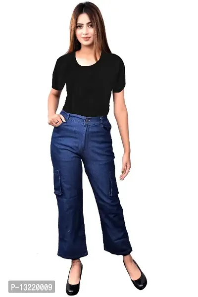 stylish and fashionable Denim Cargo For Women Pack Of one-thumb0